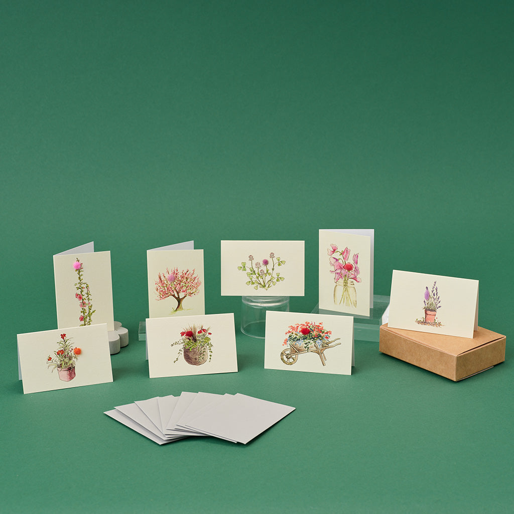 Boxed Collection of Mini Flower Cards - 8 cards – Papersheep