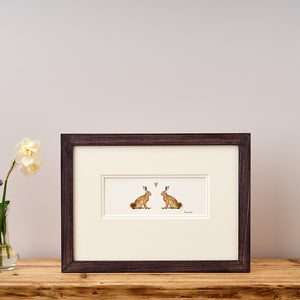 Hares in Love bespoke Print