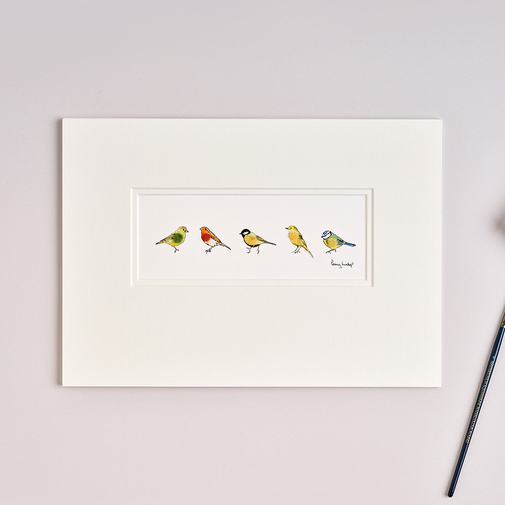 Garden Birds bespoke print - small