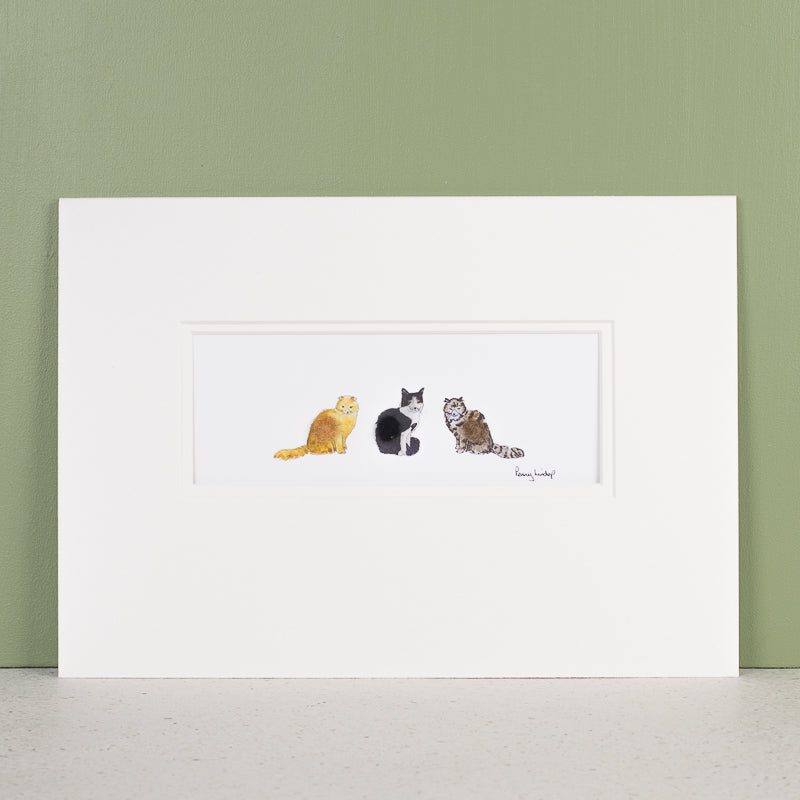 Three Cats bespoke Print