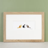 Three Cats bespoke Print