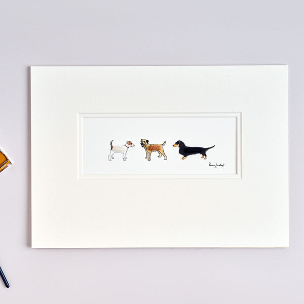 3 Small Dogs bespoke Print