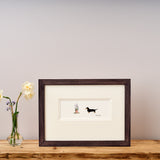 Dachshund and Flowers bespoke Print