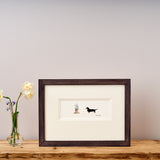 Dachshund and Flowers bespoke Print