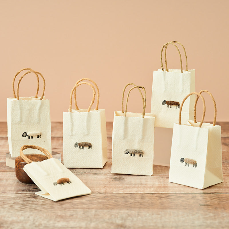Natural Sheep tiny gift bags - Pack of 6