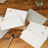 Garden Bird Notecards, Boxed set of 10