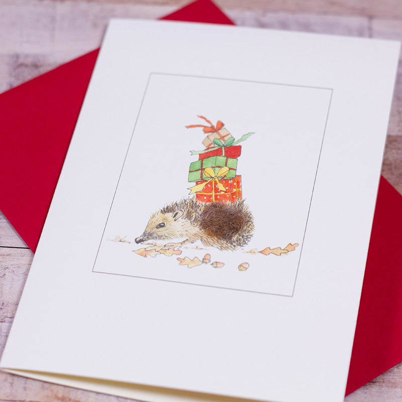 Hedgehog Christmas Card