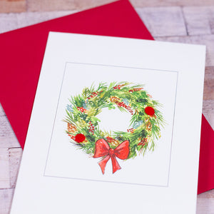 Christmas wreath card