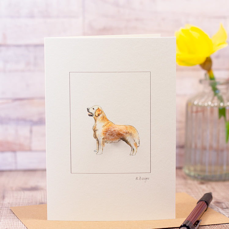Golden Retriever greetings card
