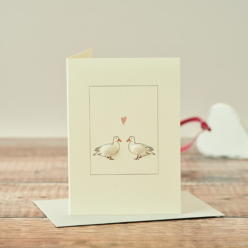 Call Ducks in Love greetings card