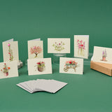 Boxed Collection of Mini Flower Cards - 8 cards