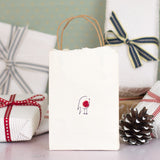 Robin Christmas gift bag, small