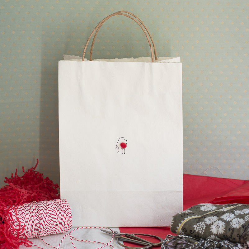 Robin Christmas Gift Bag, large