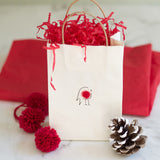 Robin Christmas gift bag, small