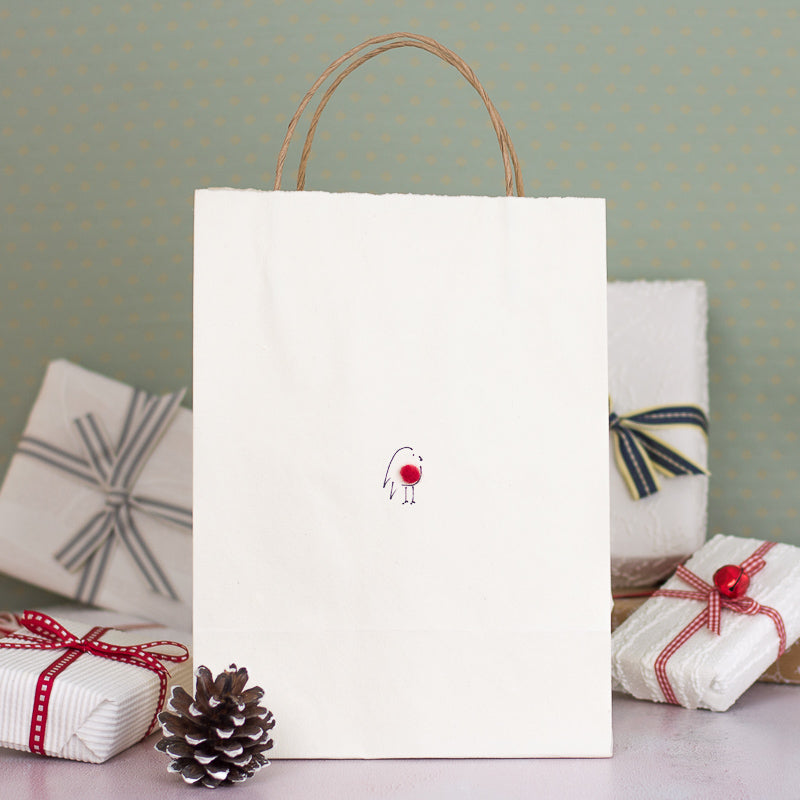 Robin Christmas Gift Bag, large