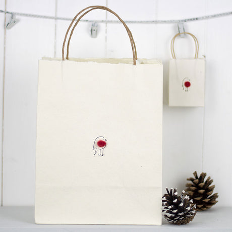Robin Christmas Gift Bag, large