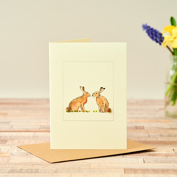 Hares greetings card