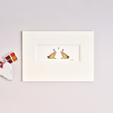 Hares in Love bespoke Print