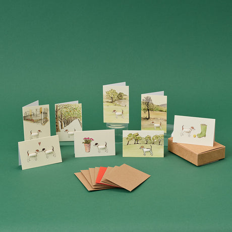 Boxed Collection of Mini Jack Russell cards - 8 cards