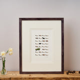 Limited Edition Hand Finished Print Of Sheep, Collie and Utility Vehicle