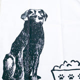 Tea Towel featuring a black Labrador