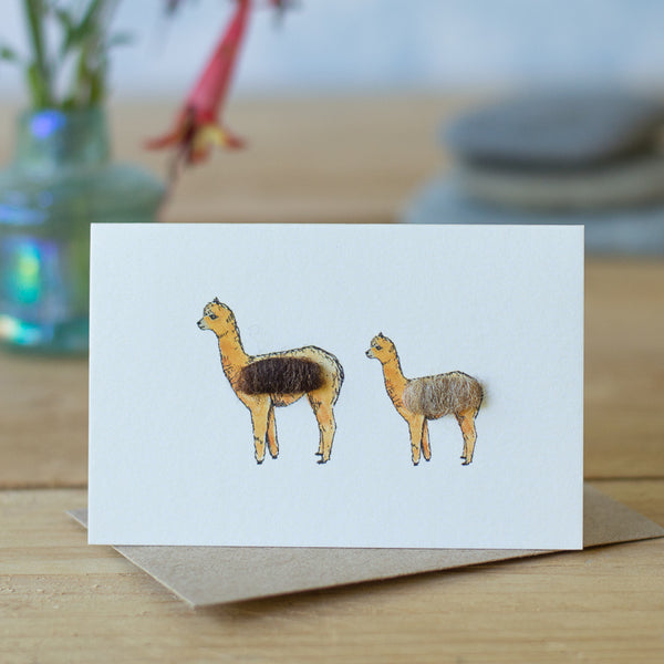 Mini Brown Alpacas card