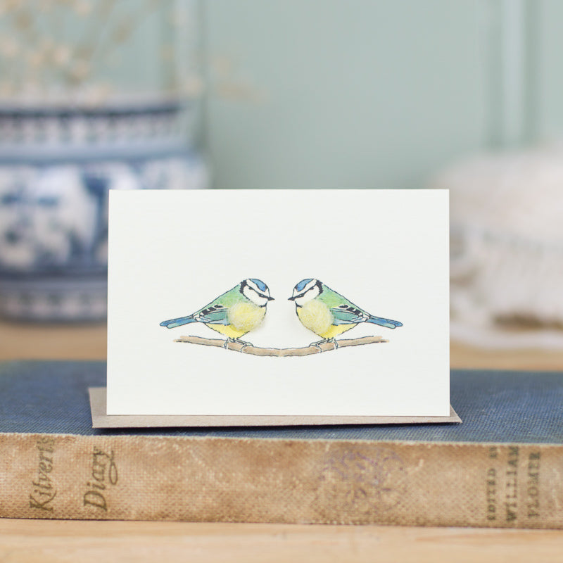 Mini Blue Tits card