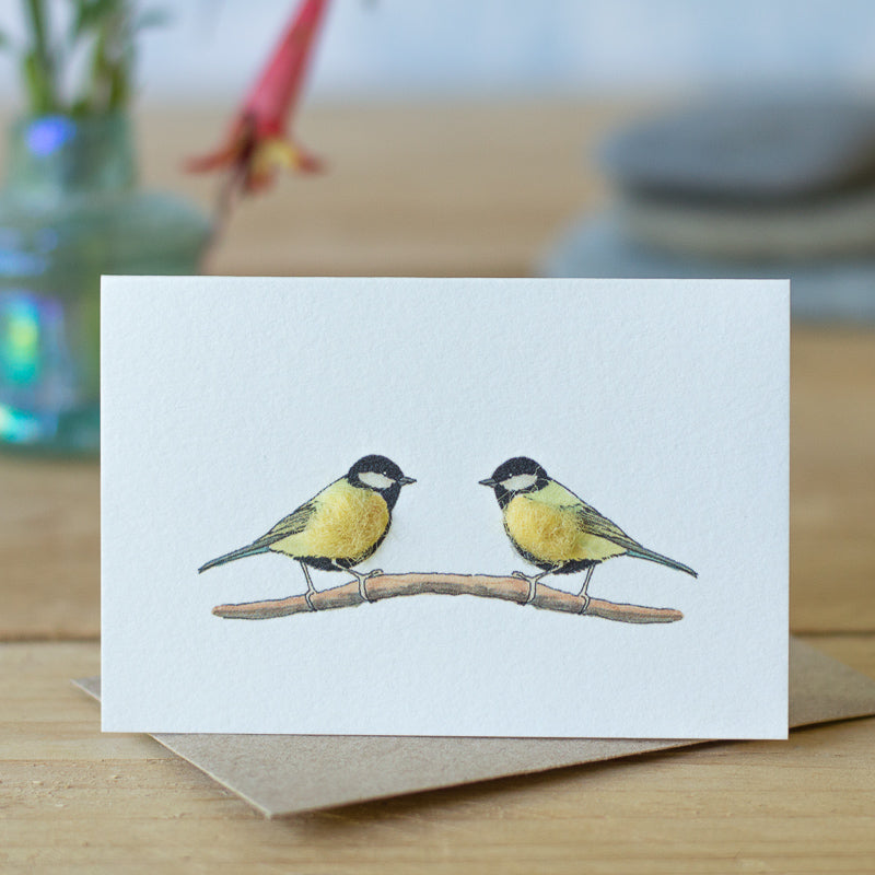Mini Great Tits card