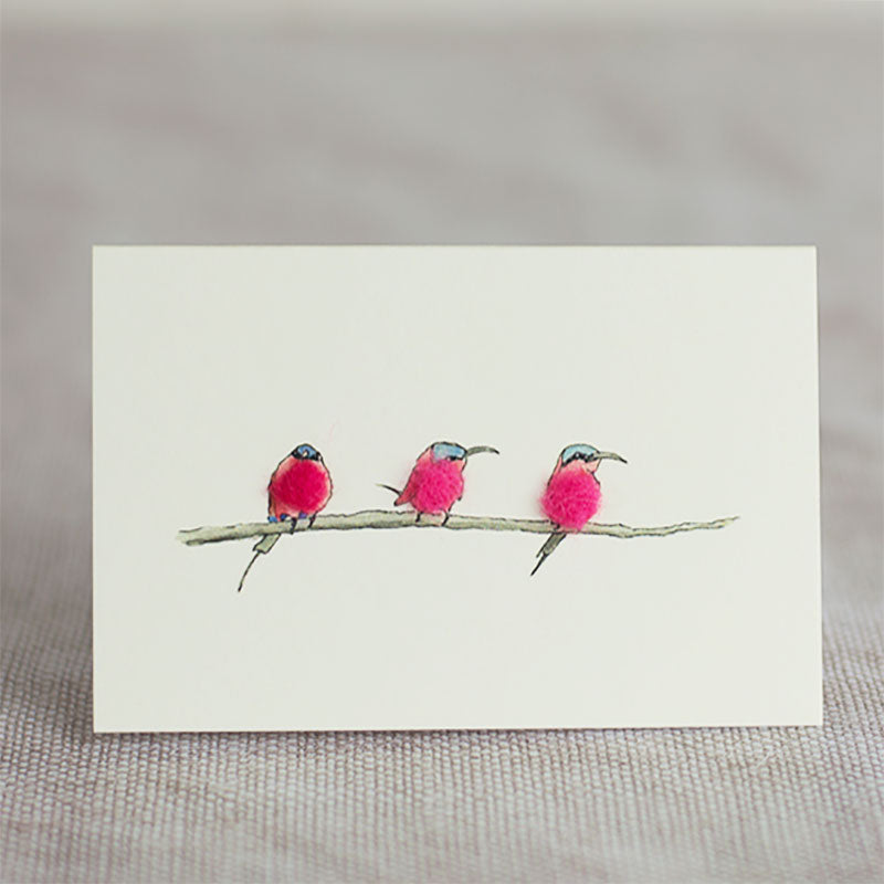 Mini Carmine Bee Eaters card