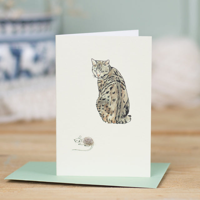 Cat Mini Card Mini Tabby Cat card – Papersheep