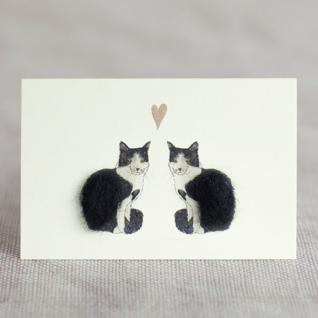 Cat Mini Card Mini Cats in love card – Papersheep