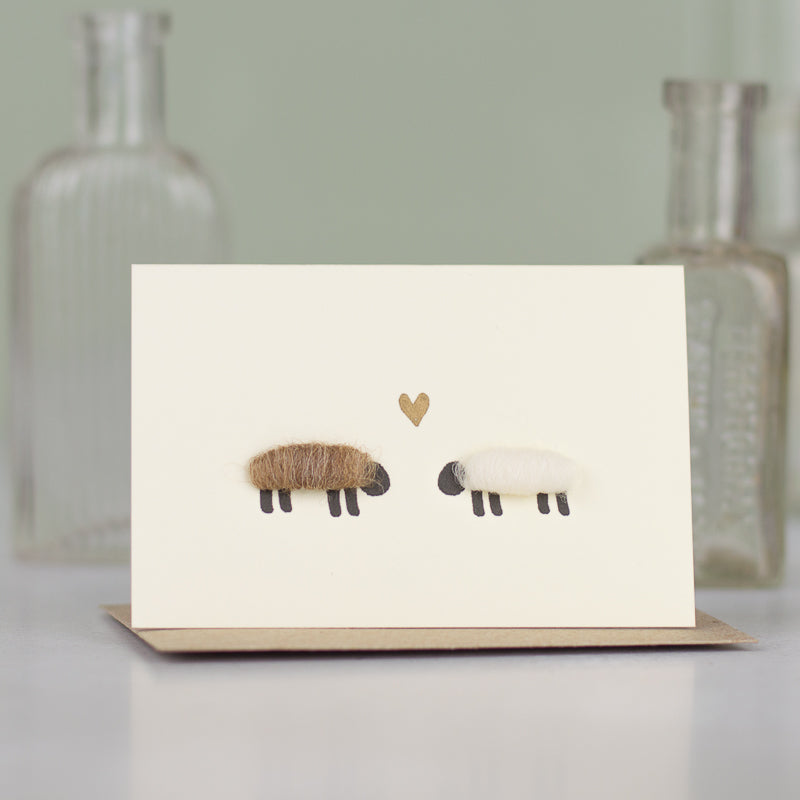 Mini Sheep in love card