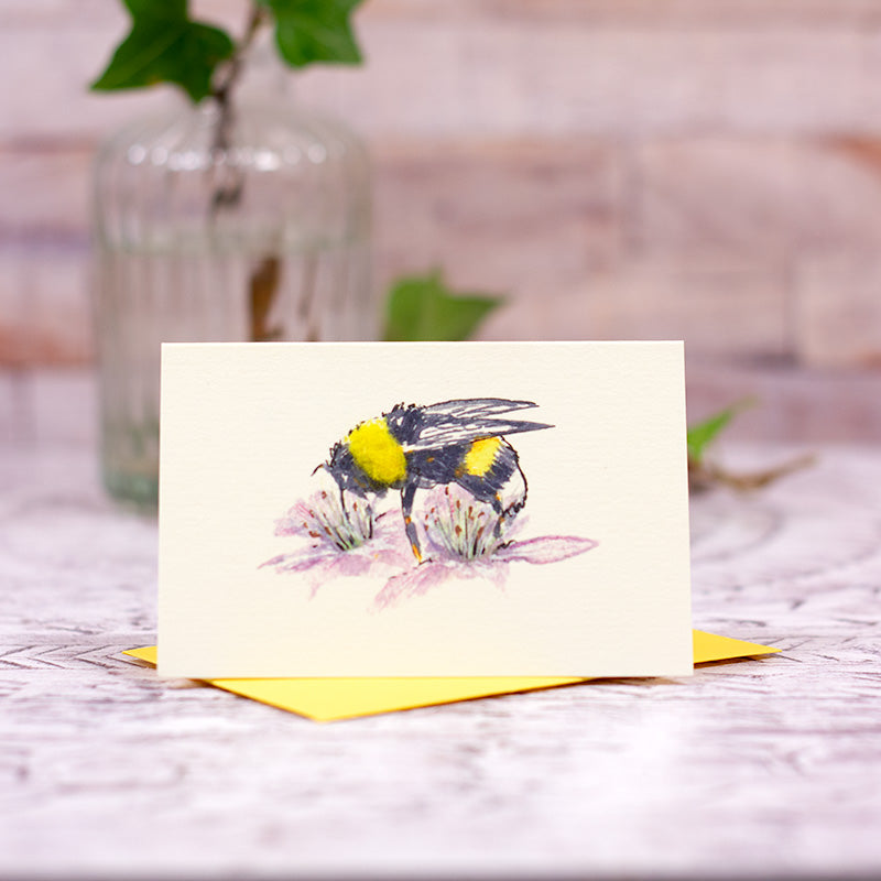 Mini Bee on flower card