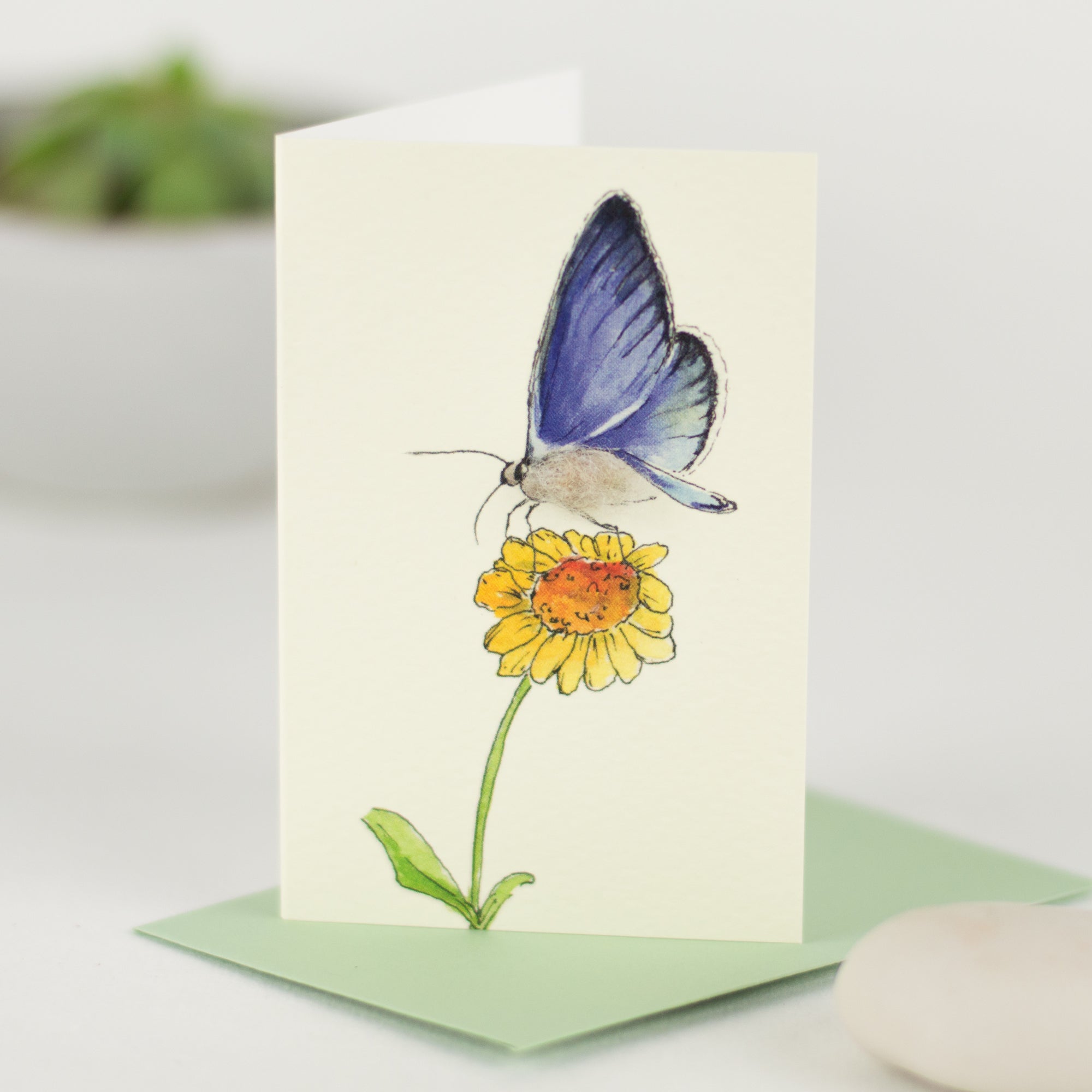 Mini Blue Butterfly card