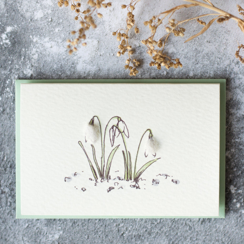 Mini Snowdrop card – Papersheep