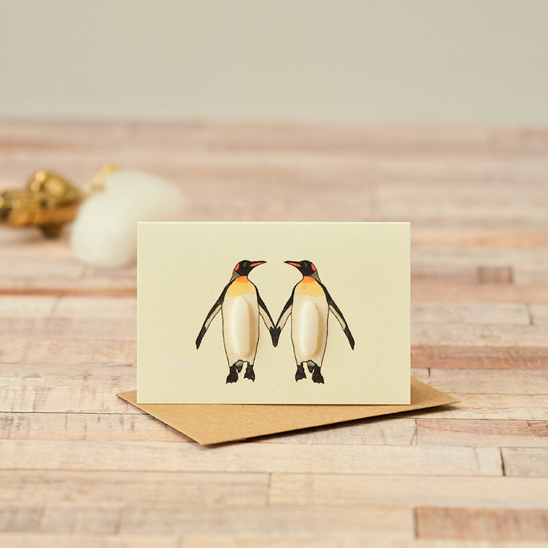 Mini King penguins card