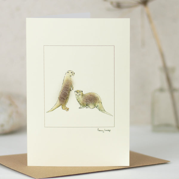 Otter greetings card
