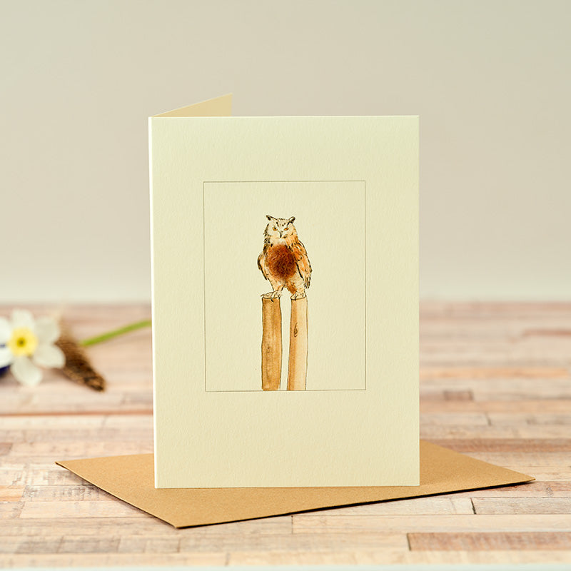 Eagle Owl greetings card
