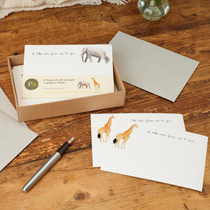 Safari animal Notecards, Boxed Set of 10