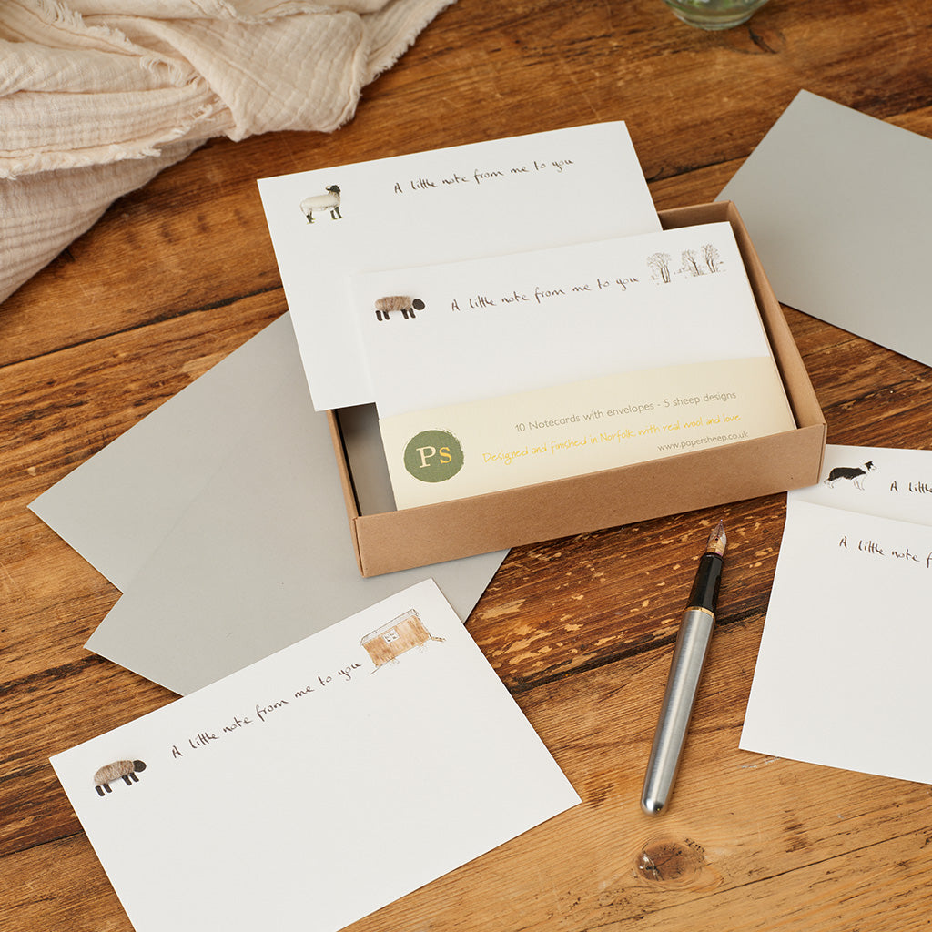 Sheep Notecards, Boxed set of 10