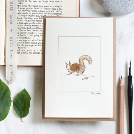 Red Squirrel greetings card