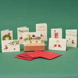 Boxed Collection of Mini Christmas Robin cards - 8 cards