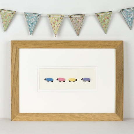 Pastel Coloured Sheep bespoke Print