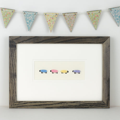 Pastel Coloured Sheep bespoke Print