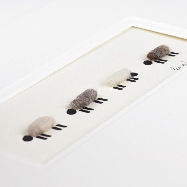 4 Natural Sheep bespoke Print