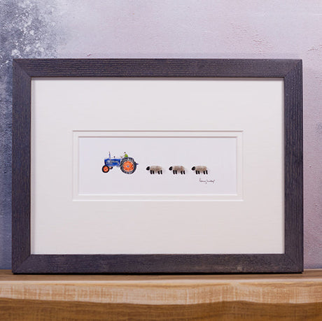 Sheep and Ford tractor bespoke print