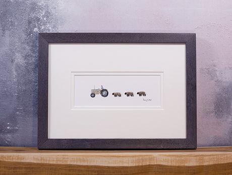 Sheep and Fergie tractor bespoke print