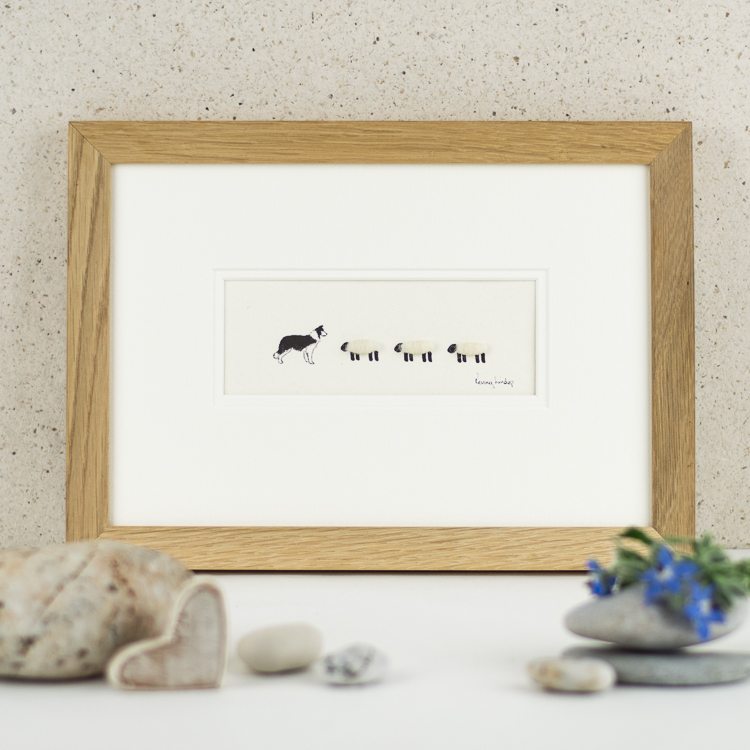 Collie and Sheep bespoke Print