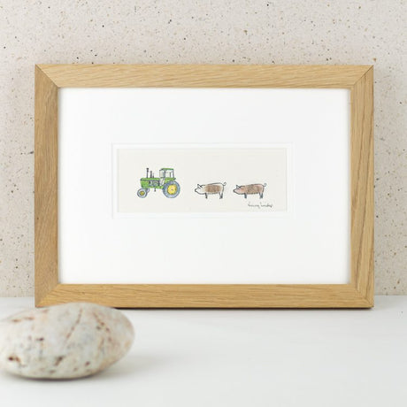 Pigs and John Deere Tractor bespoke Print