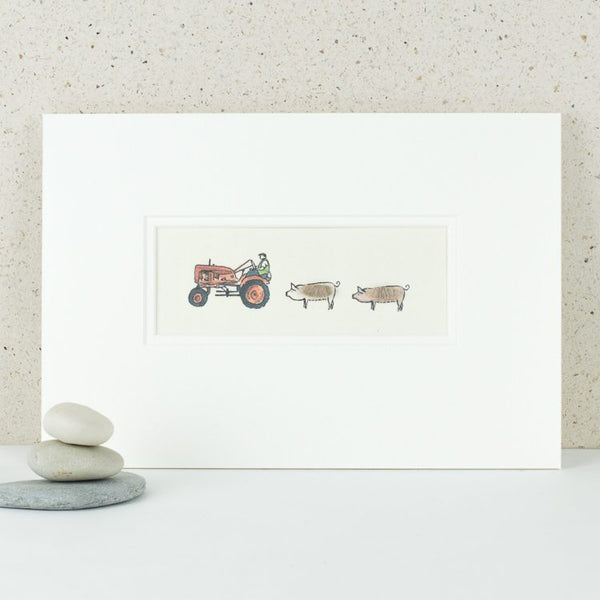 Pigs and vintage tractor bespoke picture
